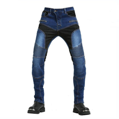 Reinforced Motorcycle Jeans with Kevlar Lining Durable Riding Pants