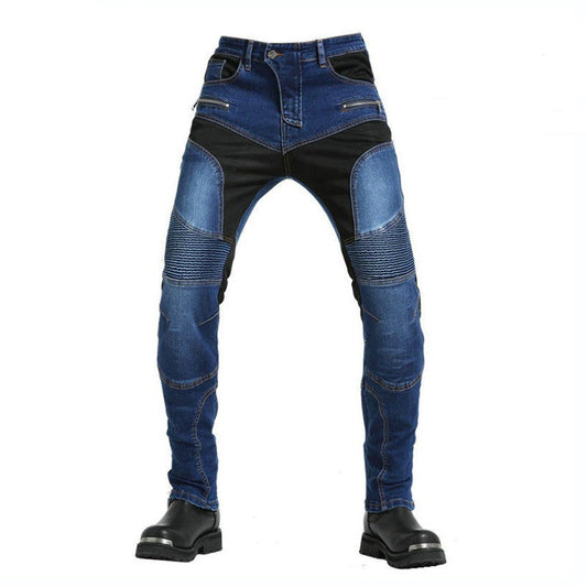 Reinforced Motorcycle Jeans with Kevlar Lining Durable Riding Pants