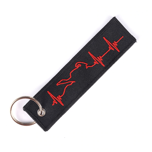 Motorcycle Keychain Pulse Vibrating LED Key Fob Accessory