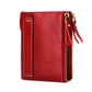 Bright Red Biker Wallet Mens Leather Motorcycle Wallet Durable Slim Design