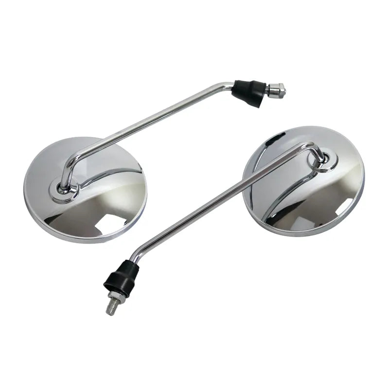 Round Vintage Motorcycle and Scooter Mirrors Retro Style Side Mirrors Universal Fit