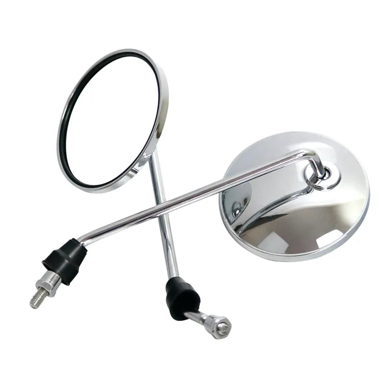 Round Vintage Motorcycle and Scooter Mirrors Retro Style Side Mirrors Universal Fit