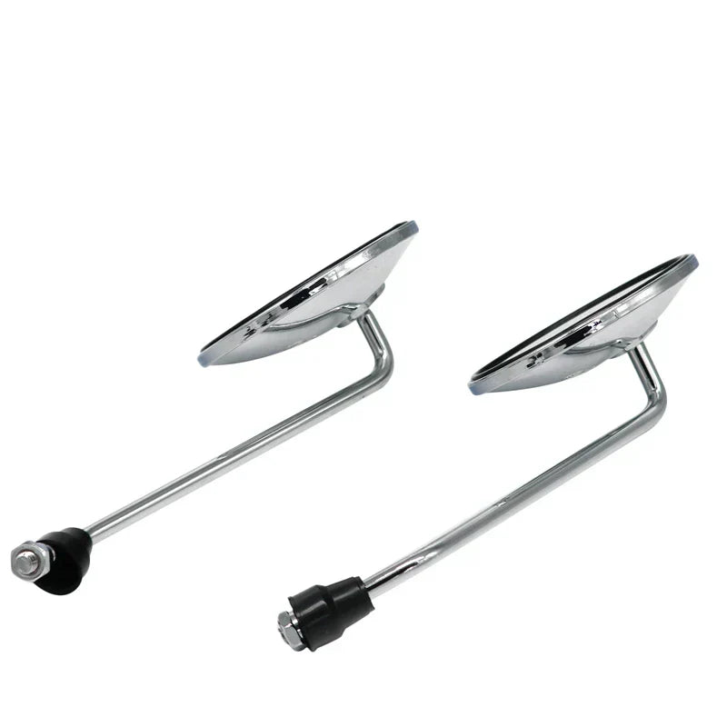 Round Vintage Motorcycle and Scooter Mirrors Retro Style Side Mirrors Universal Fit