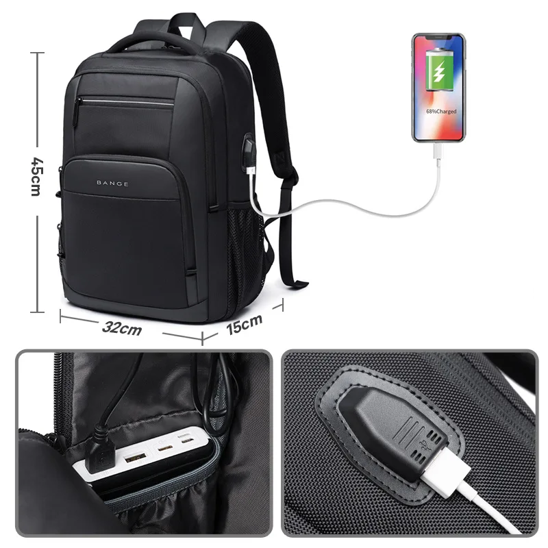 Large Capacity Motorcycle Backpack with USB Charging Port