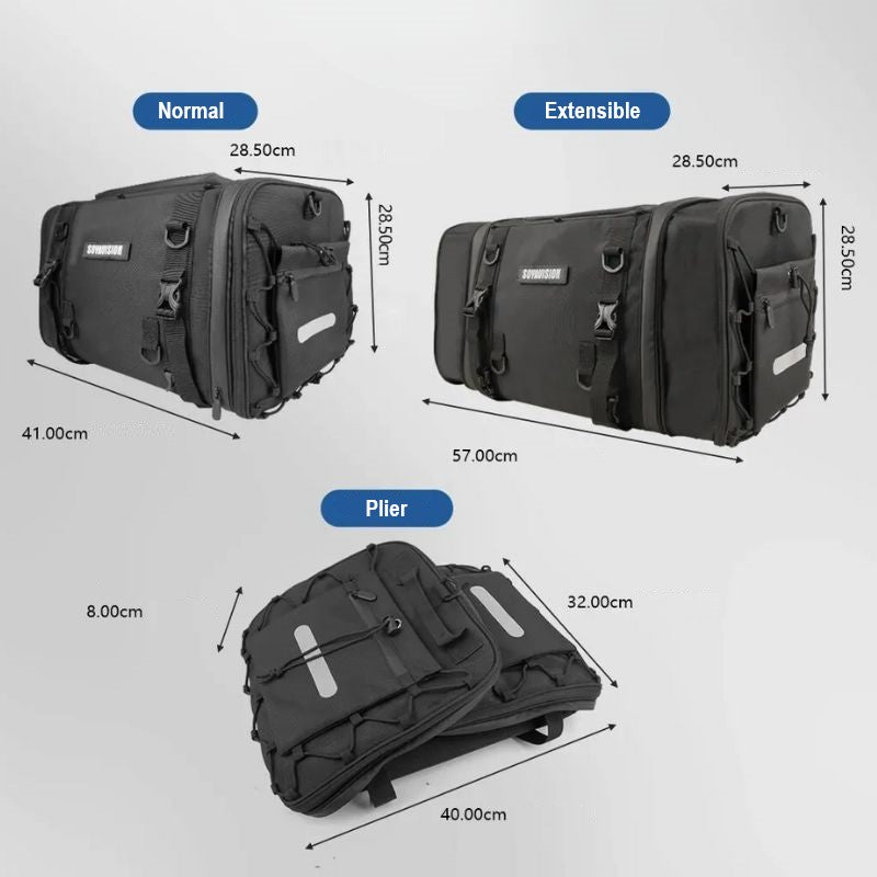 Waterproof Motorcycle Seat Bag 30-50L Large Capacity Luggage Saddlepack