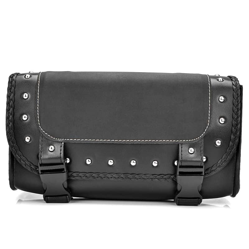 Riveted Motorcycle Fork Bag Saddlebag Tool Storage Durable Waterproof