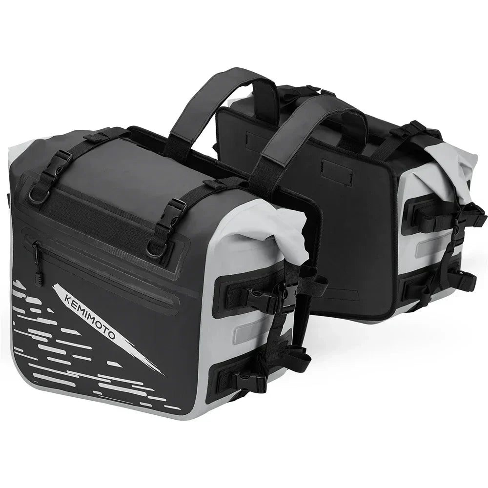 35L Motorcycle Saddlebags Waterproof PVC Side Panniers