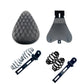 Black Leather Bobber Motorcycle Seat