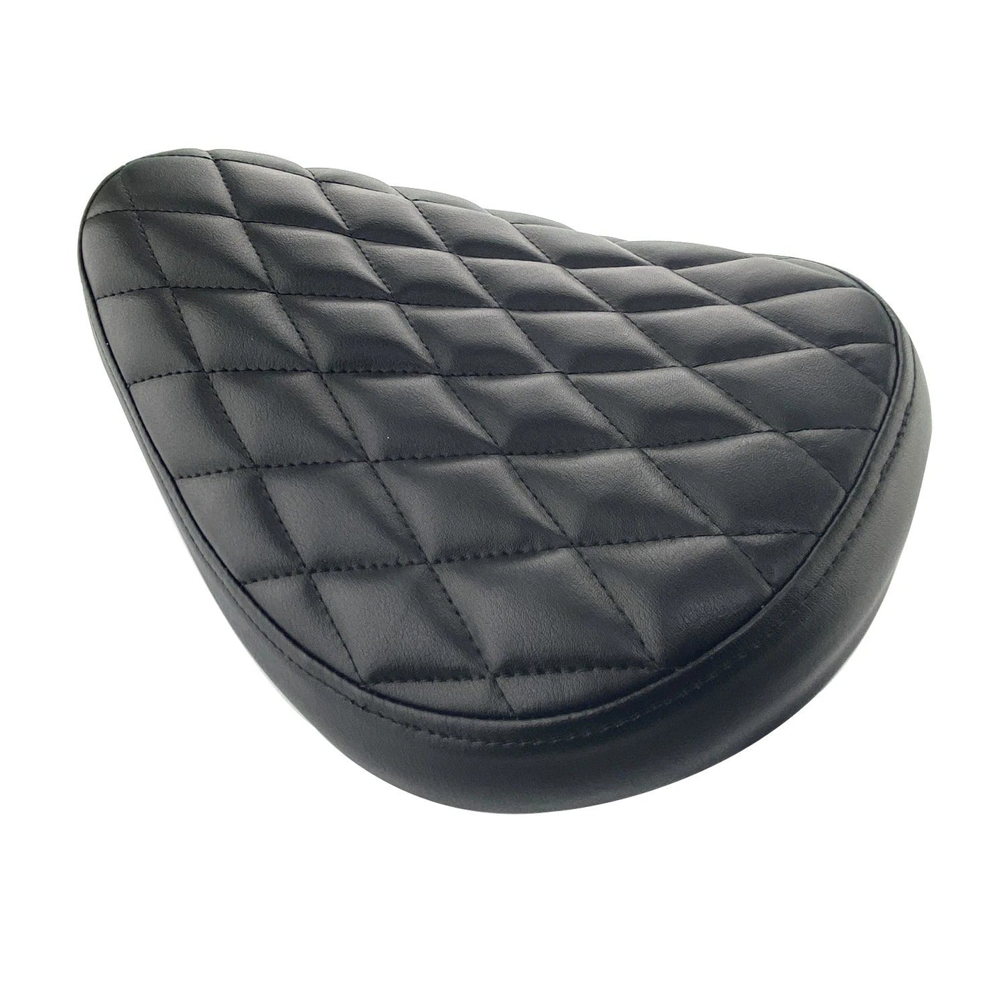 Black Leather Bobber Motorcycle Seat