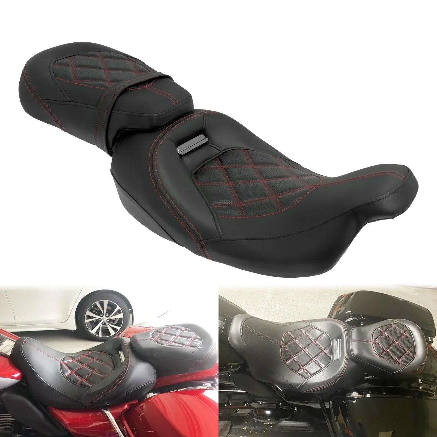 Comfortable Dual Seat Motorcycle Saddle