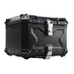 Universal 55L Black Aluminum Motorcycle Top Case Storage Box