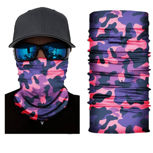 Purple and Pink Motorcycle Neck Warmer for Bikers