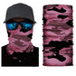 Womens Motorcycle Neck Gaiter Pink Camouflage Face Mask Bandana
