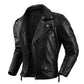 Mens Black Leather Biker Jacket Perfecto Style