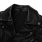 Mens Black Leather Biker Jacket Perfecto Style