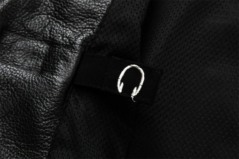 Mens Black Leather Biker Jacket Perfecto Style