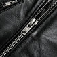 Mens Black Leather Biker Jacket Perfecto Style