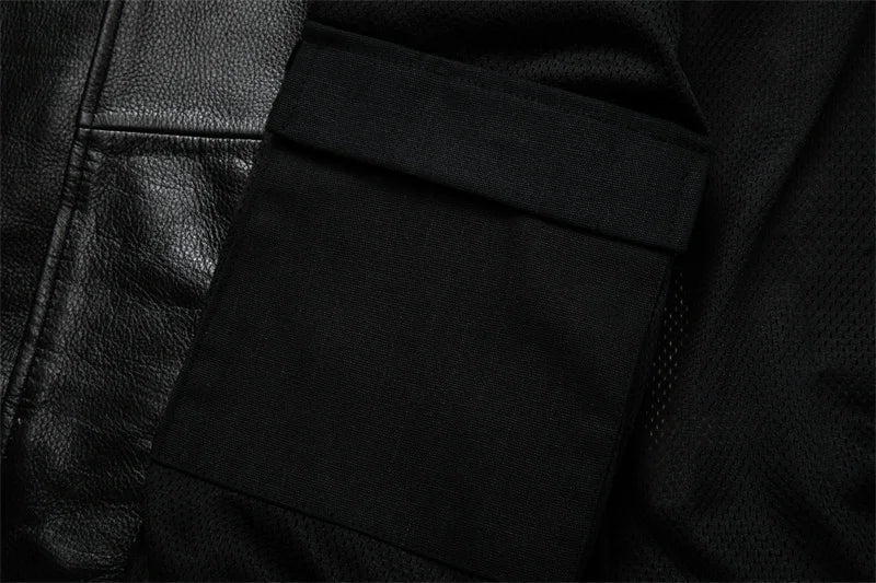 Mens Black Leather Biker Jacket Perfecto Style