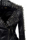 Womens Studded Biker Jacket Classic Leather Moto Perfecto