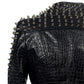 Womens Studded Biker Jacket Classic Leather Moto Perfecto