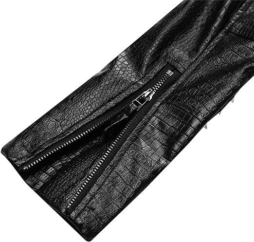 Womens Studded Biker Jacket Classic Leather Moto Perfecto