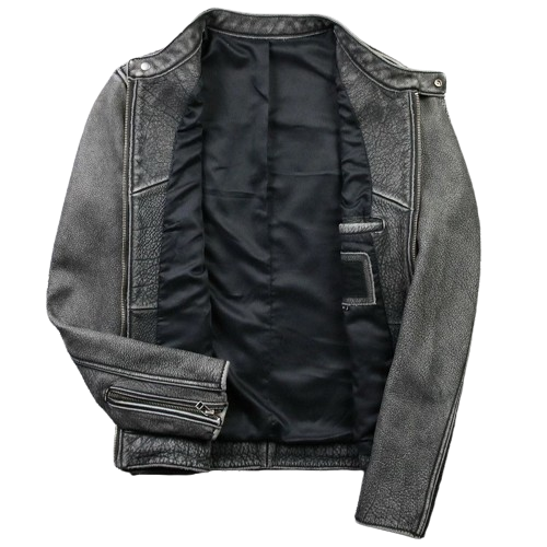 Mens Biker Jacket El Diablo Motorcycle Leather Style