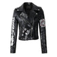 Womens Biker Jacket Struggle Leather Motorcycle Coat