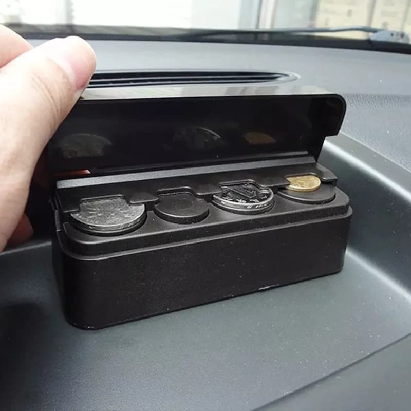 Car Coin Organizer Holder Tray for Vehicle Dashboard Storage