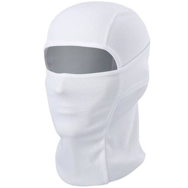 White Motorcycle Balaclava Windproof Helmet Mask