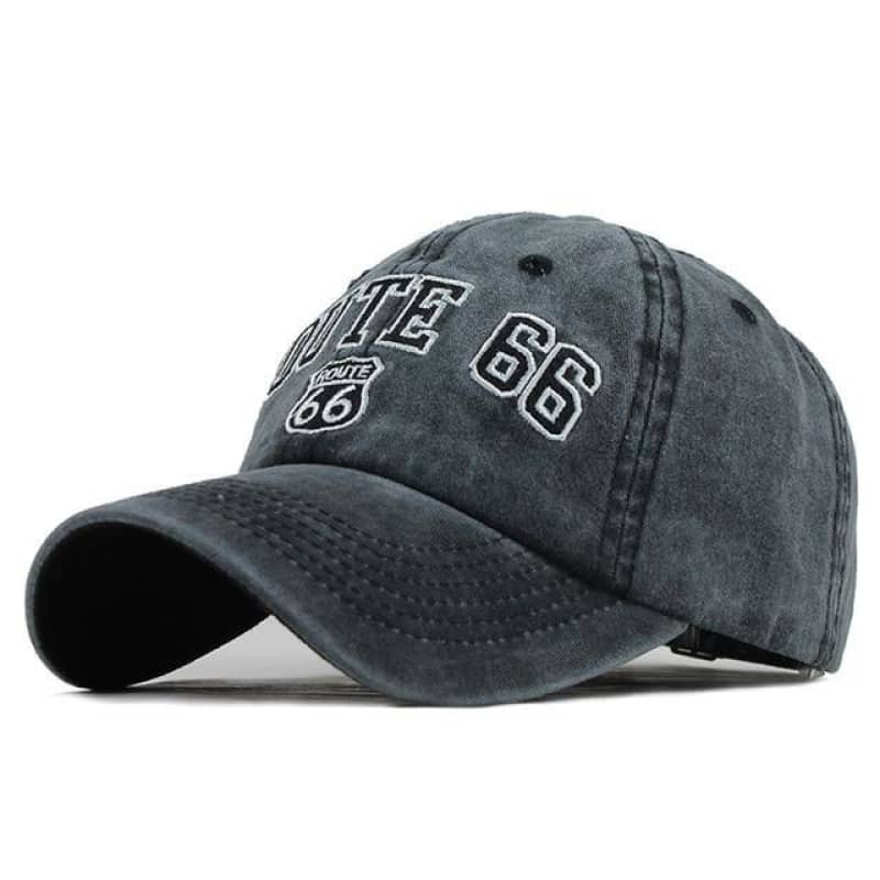 Route 66 Biker Hat Classic Motorcycle Cap