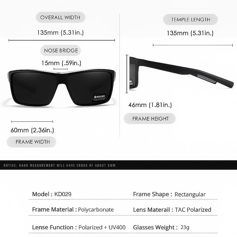 Polarized Anti-Glare Motorcycle Riding Sunglasses