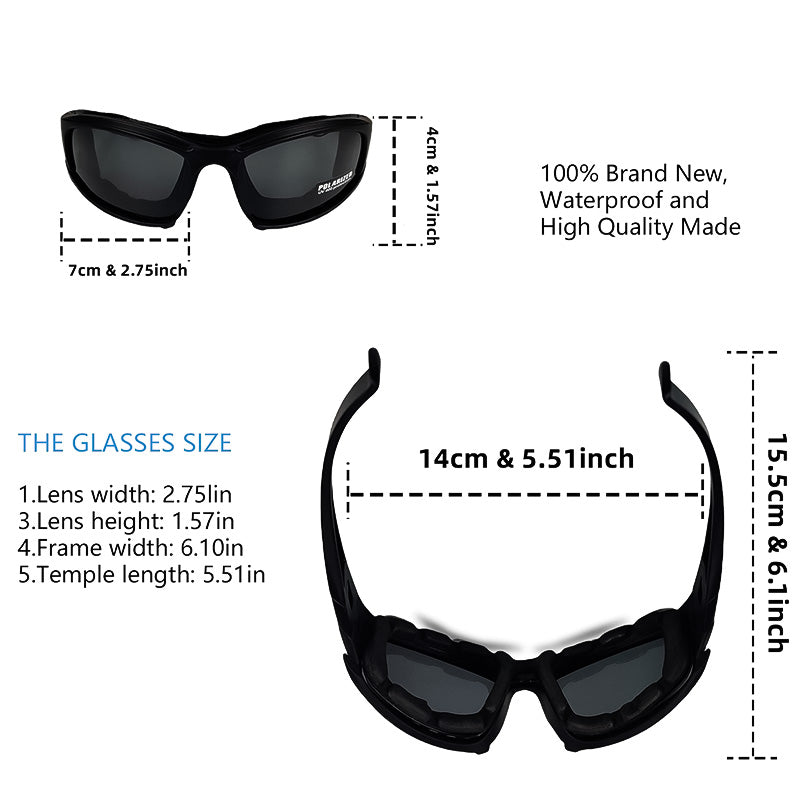 Tactical Polarized UV400 Motorcycle Riding Sunglasses