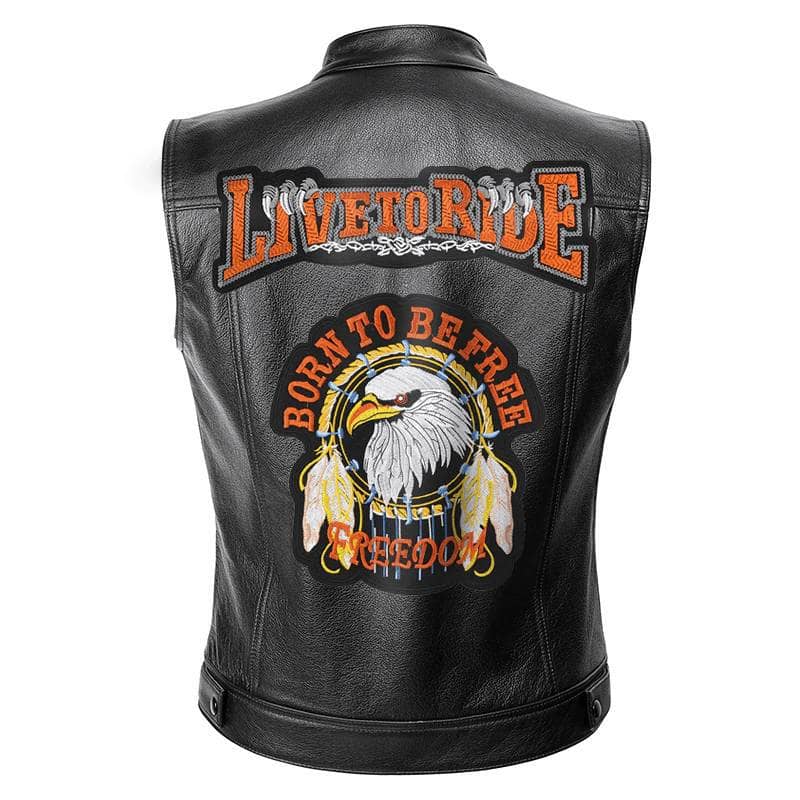 Biker Vest Born to Be Free Motorcycle Jacket for Men and Women