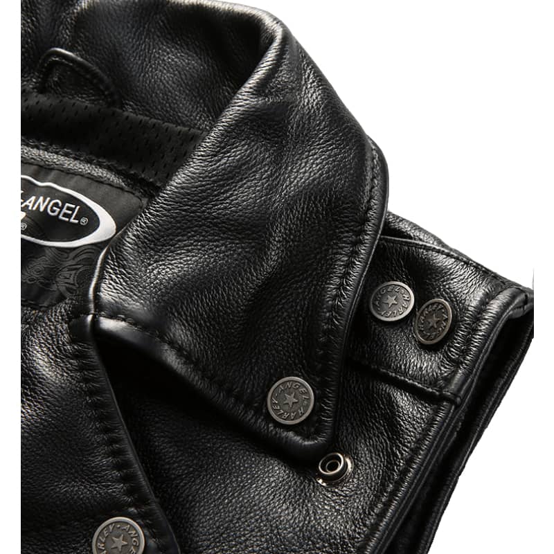 Mens Biker Leather Vest Harley Angel Road Motorcycle Jacket