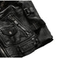 Mens Biker Leather Vest Harley Angel Road Motorcycle Jacket