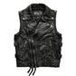 Mens Biker Leather Vest Harley Angel Road Motorcycle Jacket