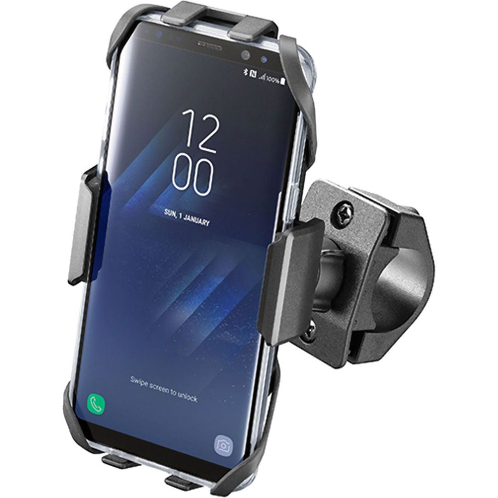 Universal Smartphone Handlebar Mount for Round Bars - Black