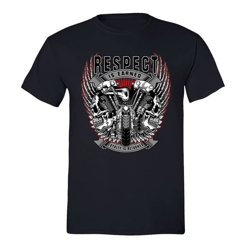 Motorcycle T-Shirt Respect Biker Shirt Moto Tee