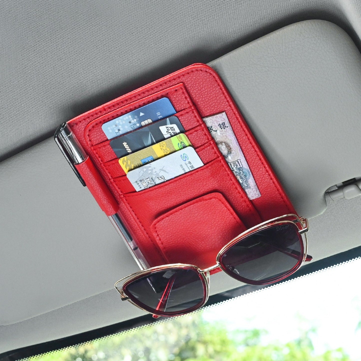Car Sun Visor Organizer Storage Holder for Accessories and Documents