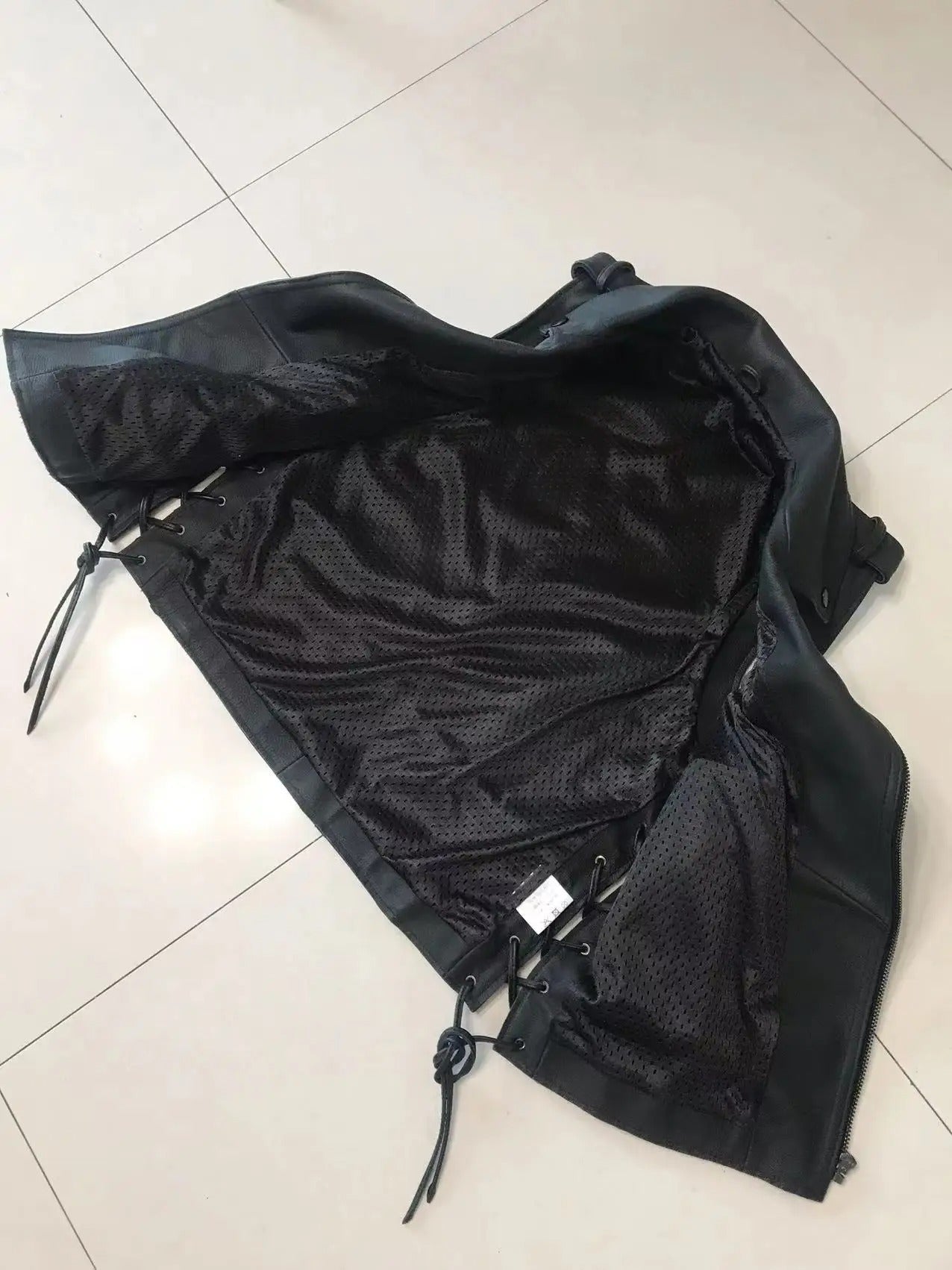 Mens Leather Biker Vest Free Biker Style Motorcycle Jacket