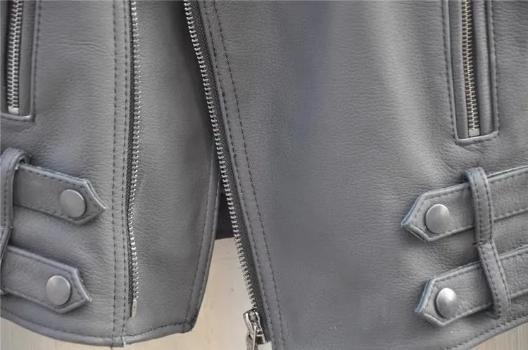 Mens Leather Biker Vest Free Biker Style Motorcycle Jacket