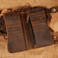 Distressed Brown Biker Wallet Genuine Leather Mens Slim Wallet