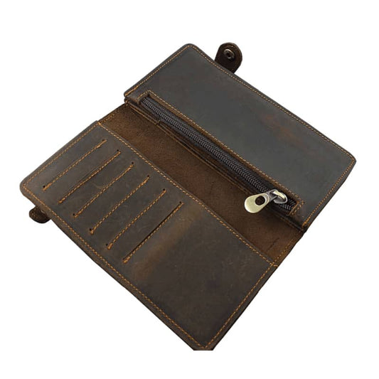 Sarason Biker Leather Wallet for Men RFID Blocking Durable USA Made