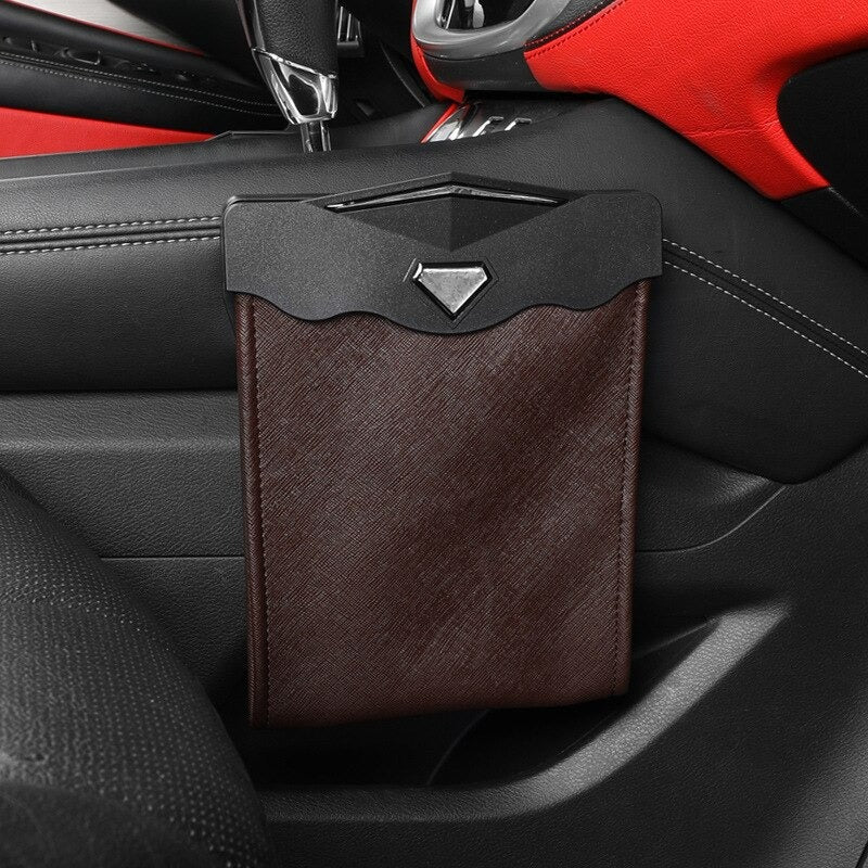 Removable Car Trash Can Small Portable Vehicle Garbage Bin