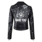 Womens Biker Jacket Struggle Leather Motorcycle Coat