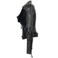 Womens Studded Biker Jacket Classic Leather Moto Perfecto