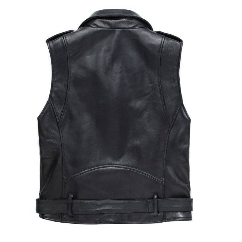 Womens Faux Leather Vest Stylish Sleeveless Jacket Outerwear