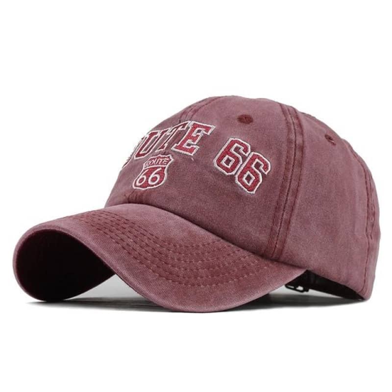 Route 66 Biker Hat Classic Motorcycle Cap