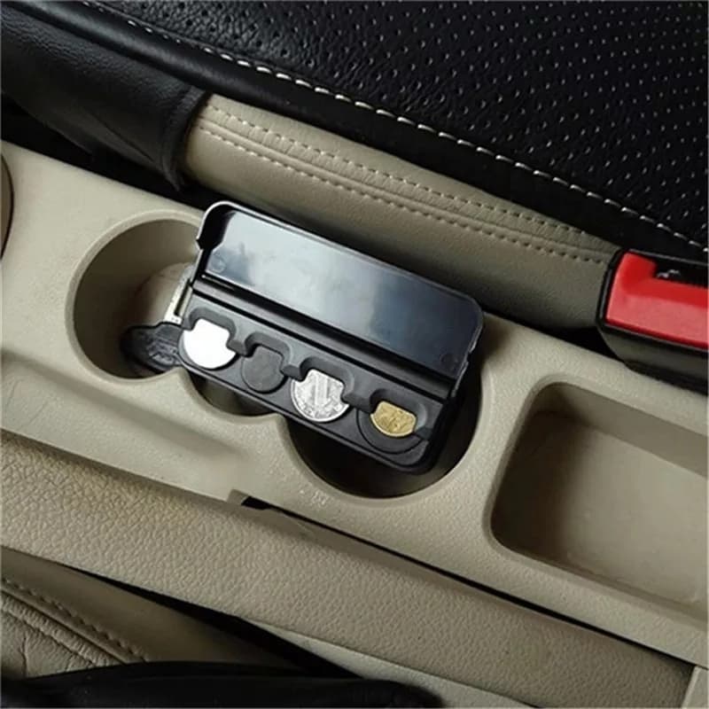 Car Coin Organizer Holder Tray for Vehicle Dashboard Storage