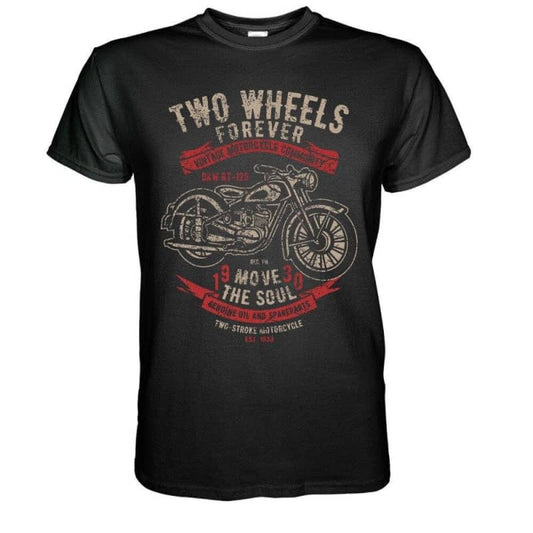 Motorcycle T-Shirt - Two Wheels Forever Tee